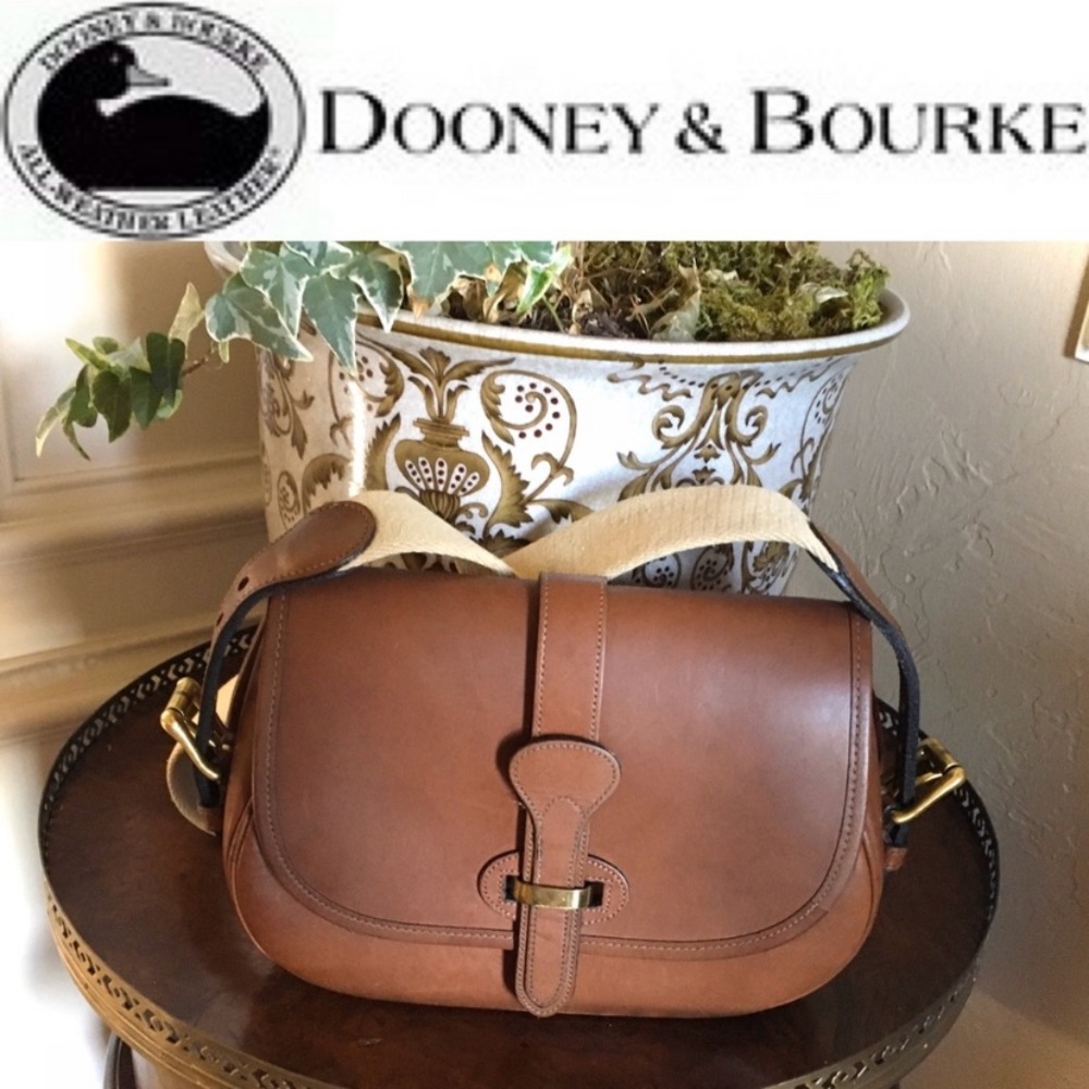 RARE!! DOONEY & BOURKE brown bridle leather bag